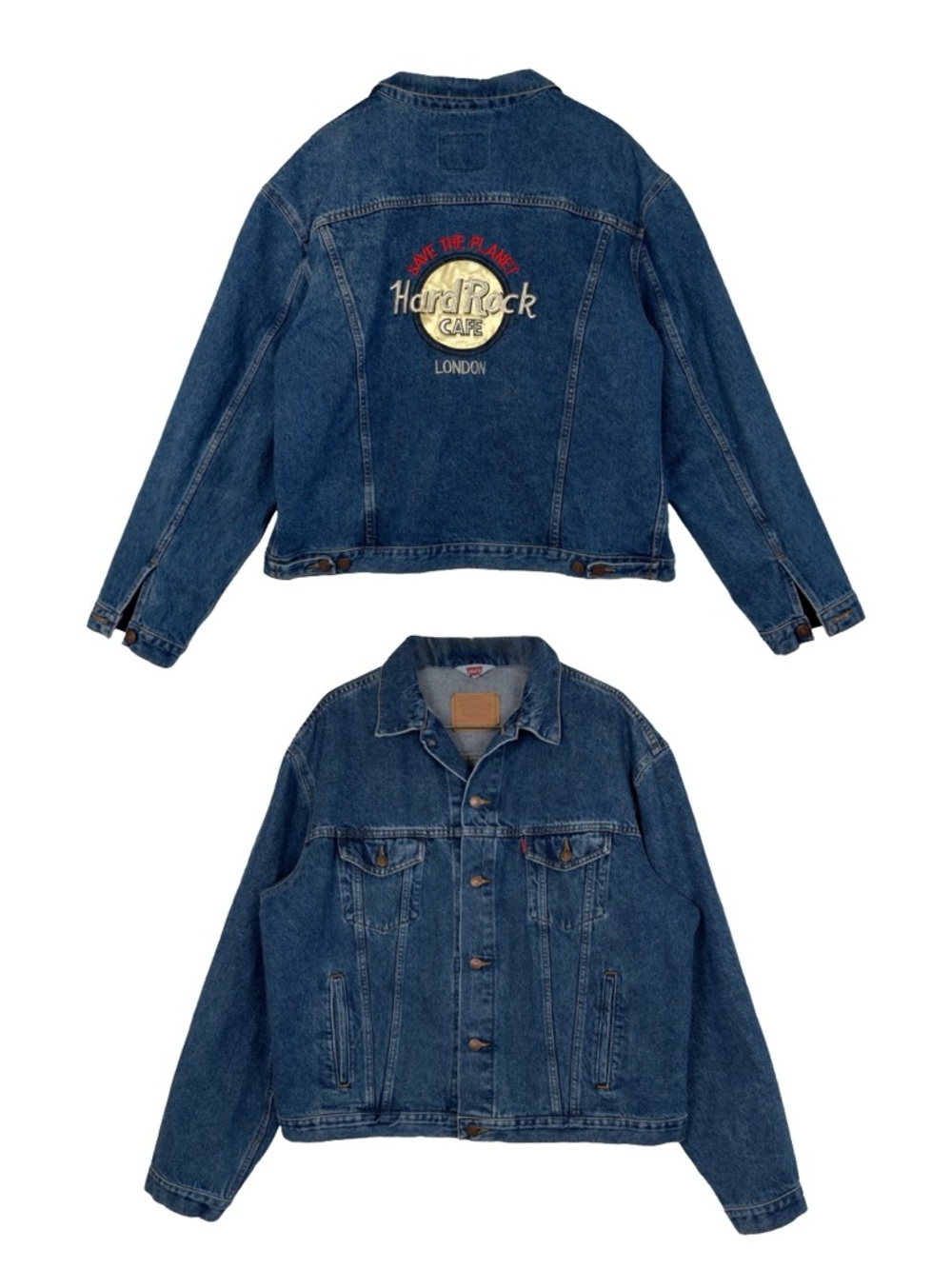 Vintage 90s Levi’s Hard Rock Cafe London Trucker Type III Denim Jacket Unisex XL